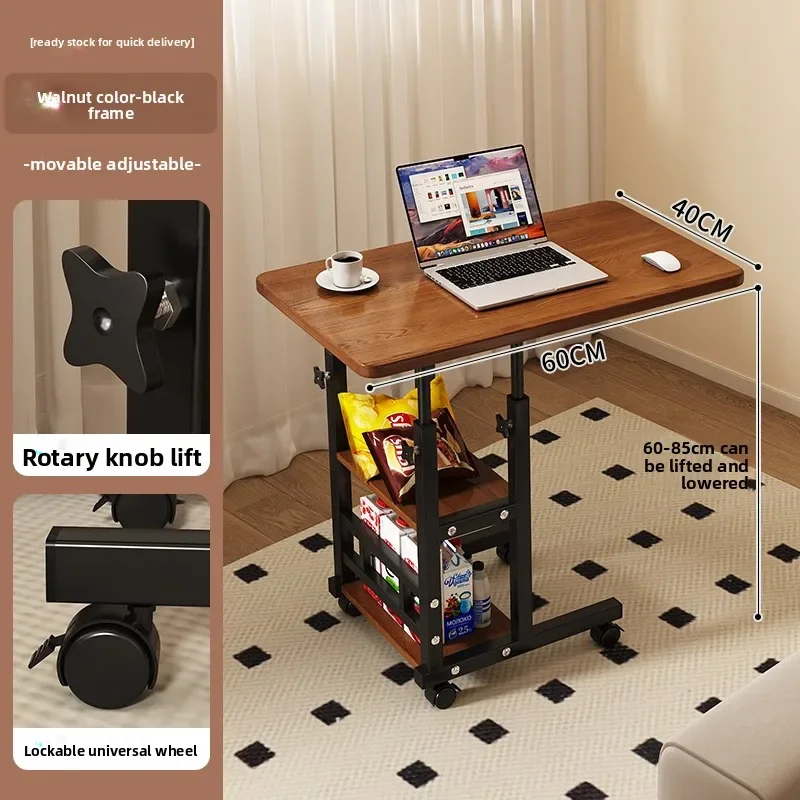 Multi-Functional Small Desk for Bedroom/Dorm/Home Office, Space-Saving Study Table for Students & Lazy Person​
