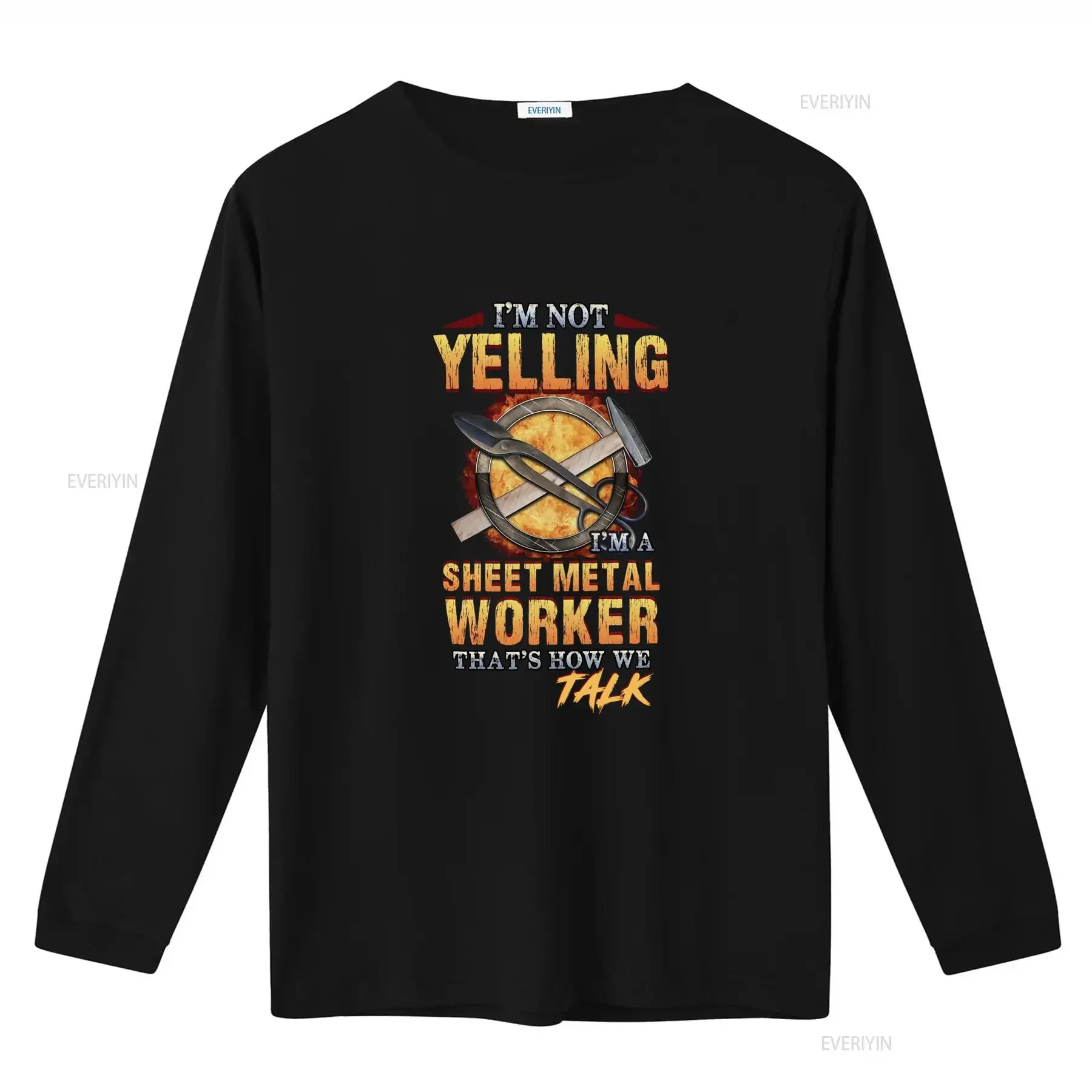Sheet Metal Worker T Shirt Not Yelling Just Talking USA Made S 5XL vintage Washed fashion Breathable graphic Unisex Stretched