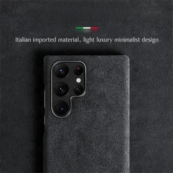 Leather Phone Case for Samsung Galaxy S26 S25 S24 S23 Ultra S22 Plus S20 Premium Supercar Turn Fur Back Cover