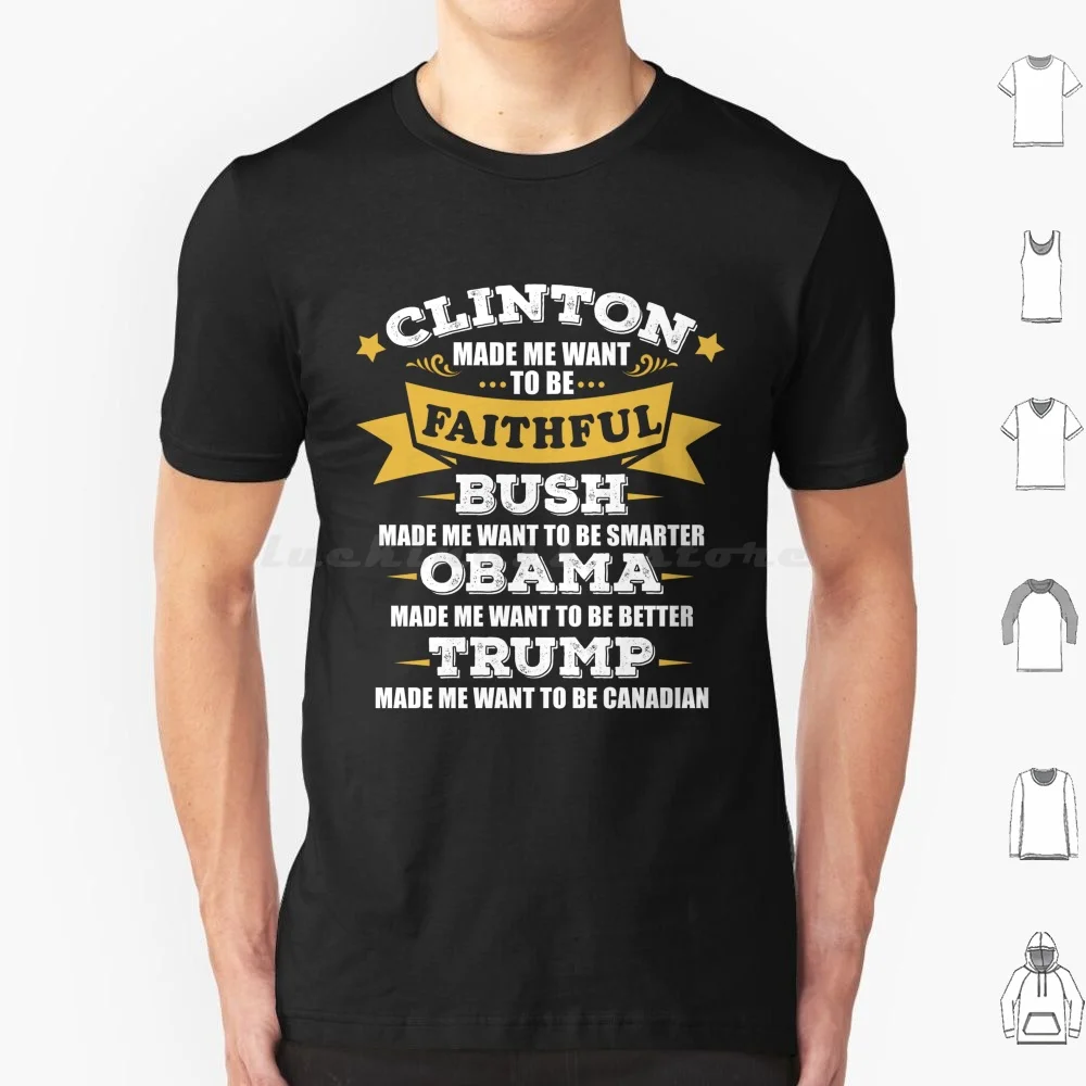 

Trump Makes Me Want To Be Canadian Funny Anti Trump T-Shirt T Shirt Cotton Men Women DIY Print Anti Trump Donald Trump Canadian