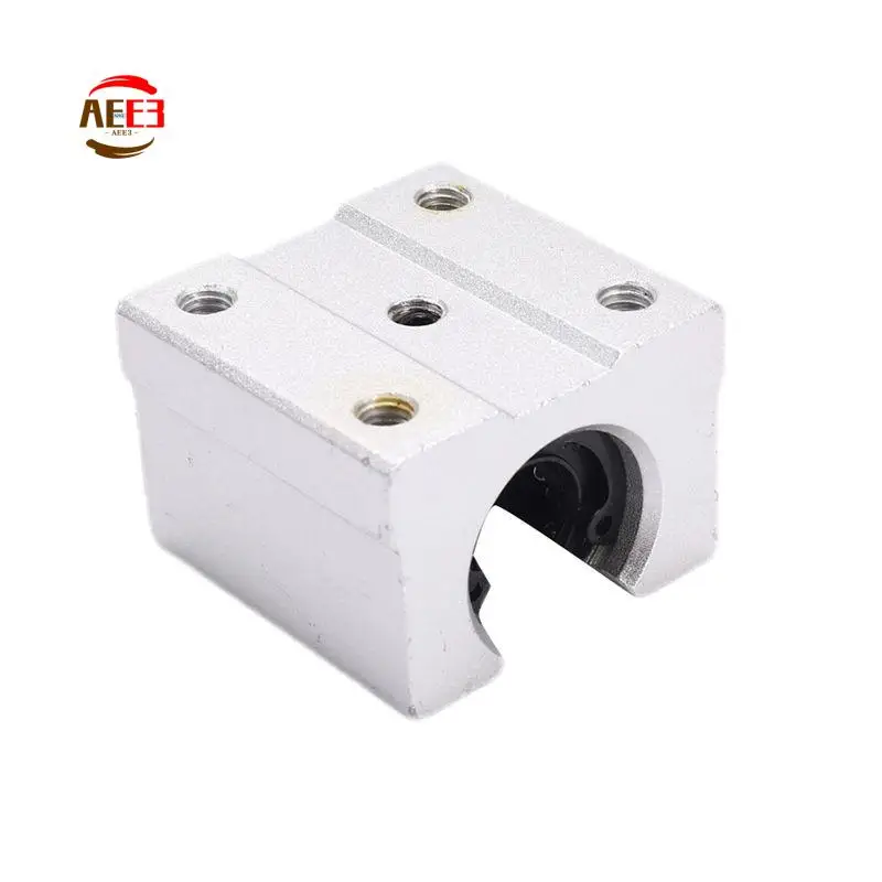 AEE3-16 X SBR12UU 12Mm Aluminum Linear Motion Router Bearing Block, Silver