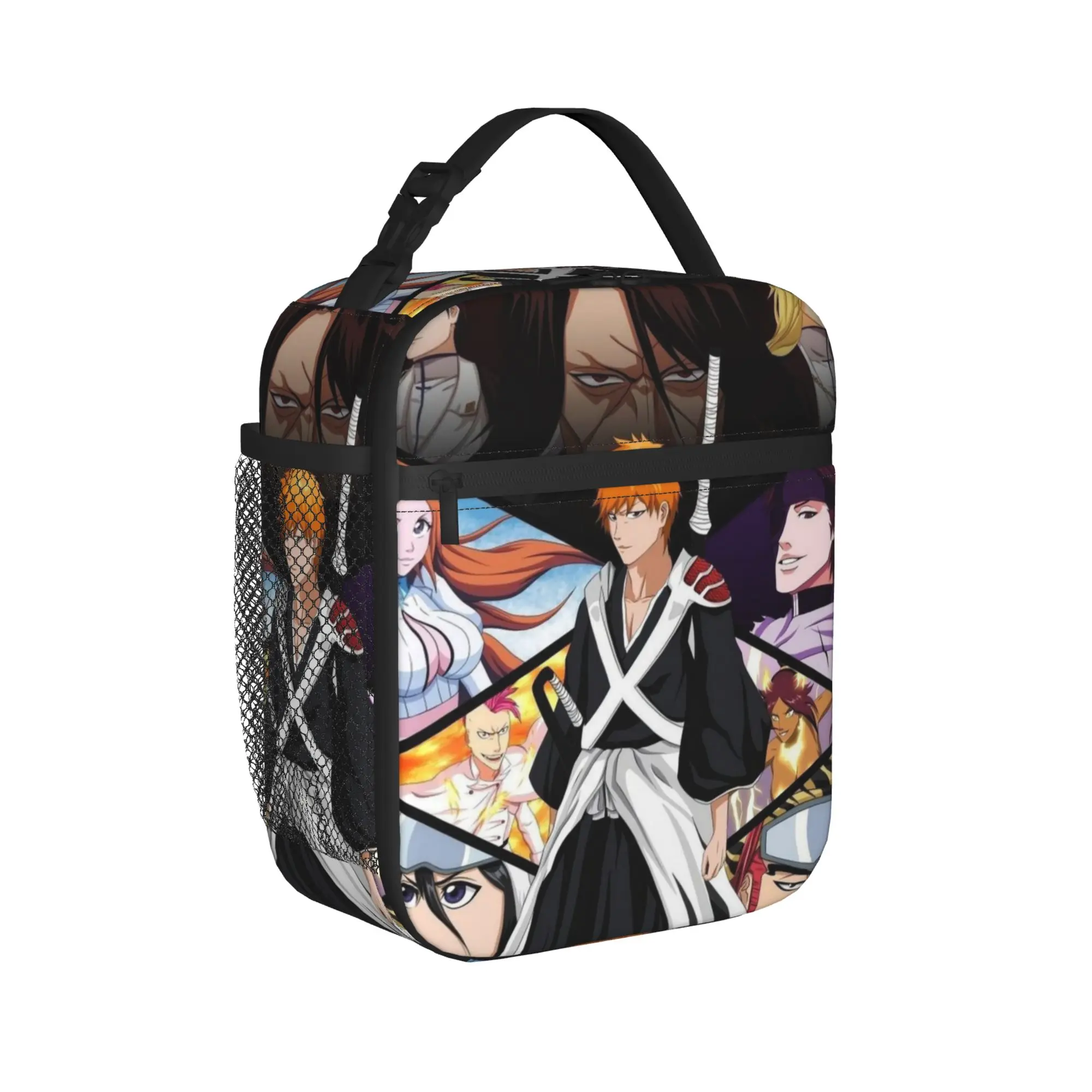 Bleached Manga Kurosakis Thermal Insulated Lunch Bags for Travel  Portable Food Bag Men Women Thermal Cooler Lunch Boxes