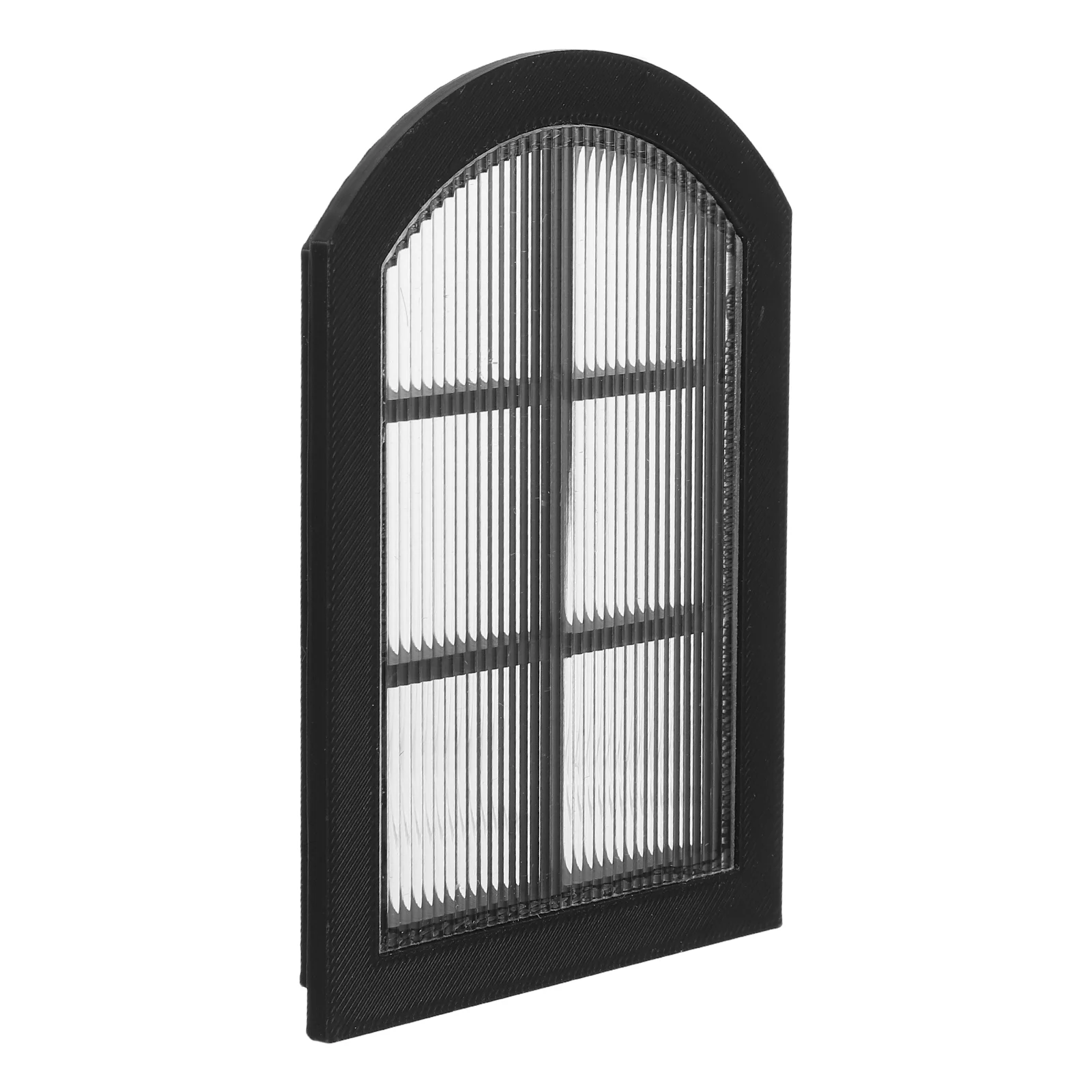 

Miniature Dollhouse Window Frame Lattice Black 1:12 Scale Bedroom DIY Decoration Accessories High Transparency Mini Furniture