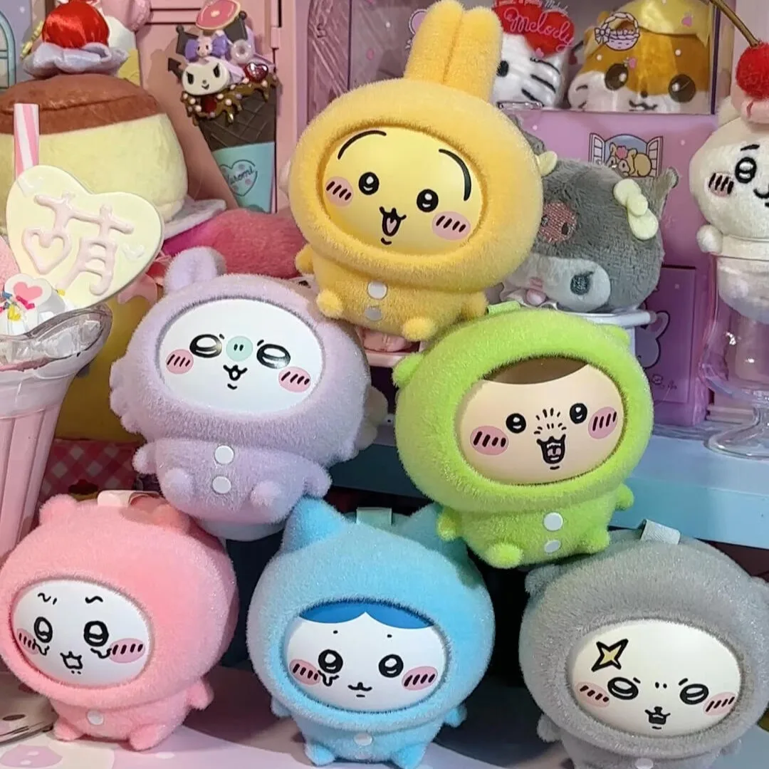 

Miniso Cartoon Chiikawa Pendant Blind Box Anime Doll 4 Kinds Of Expressions Can Be Switched Ornaments Figure Toy Gifts For Girls