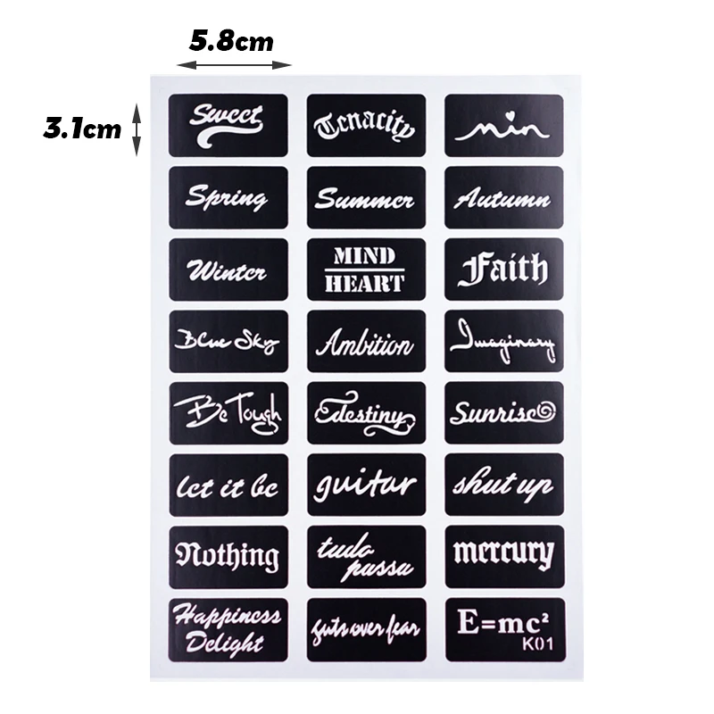 180Pcs Hollow Tattoos Stencils Templates For Airbrush Spray Face Hand Body Painting Tattoo Stencil Sticker Book Supplies