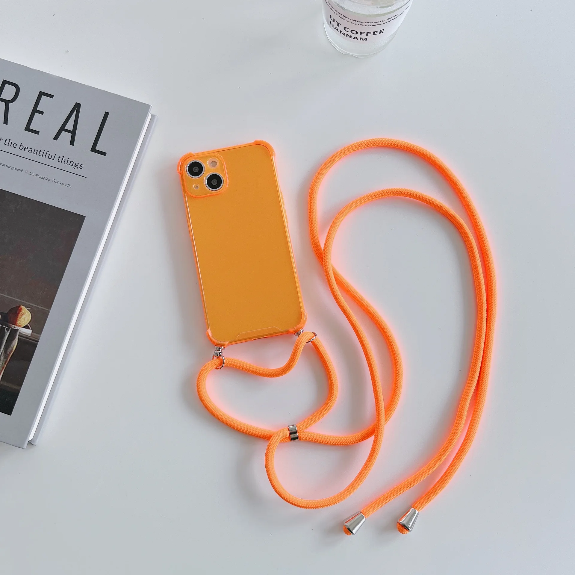 Necklace Case For iPhone 11 Shoulder Lanyard Transparent Soft TPU Phone Cover For iPhone 17 16 15 14 13 12 XR 11 Pro Max XS MAX