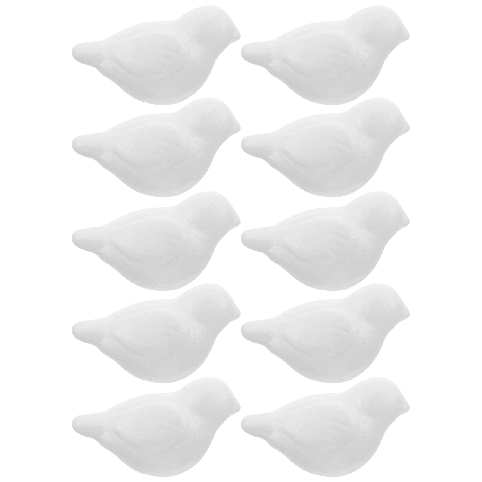 

10 Pcs Foam Birds for Crafts Ball DIY and Kids Figurines to Paint White Flower Arrangement Child Toy