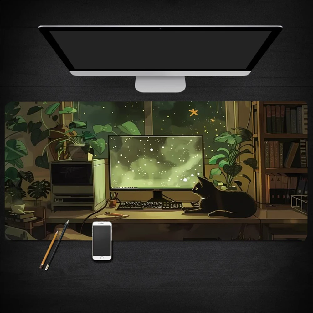 

Window sill cat Mouse Pad Gamer Office Accessories Pc Cabinet Games Desk Mat Computer Desks Keyboard Gaming Mats