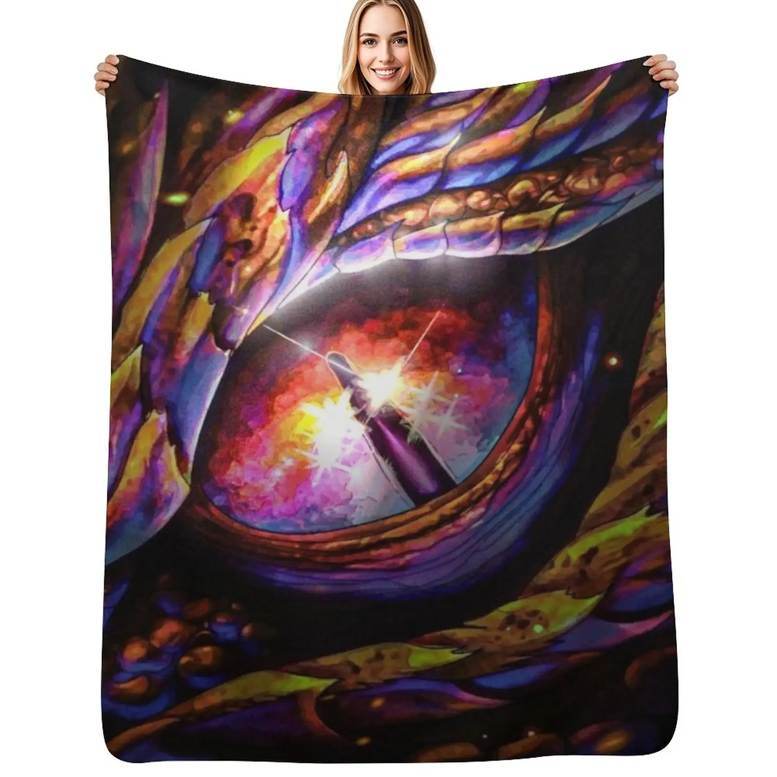 

The dragon's eye Throw Blanket Giant Sofa Bed linens Bed covers Flannel Blankets