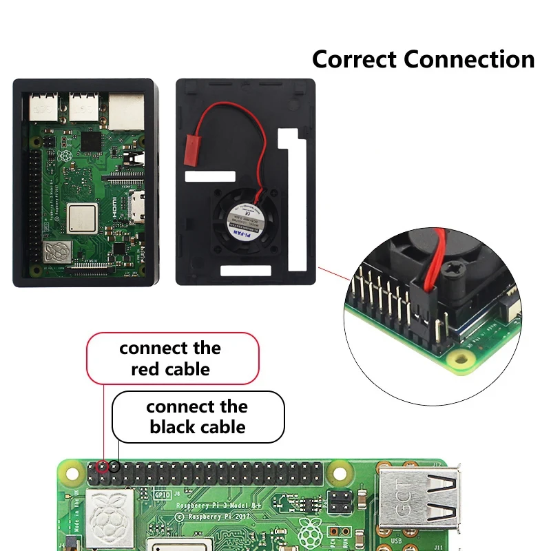 Original Raspberry Pi 3 Model B Plus with WiFi&Bluetooth Optional ABS Case Fan ON/OFF Switch Power Heat Sink Raspberry Pi 3B+