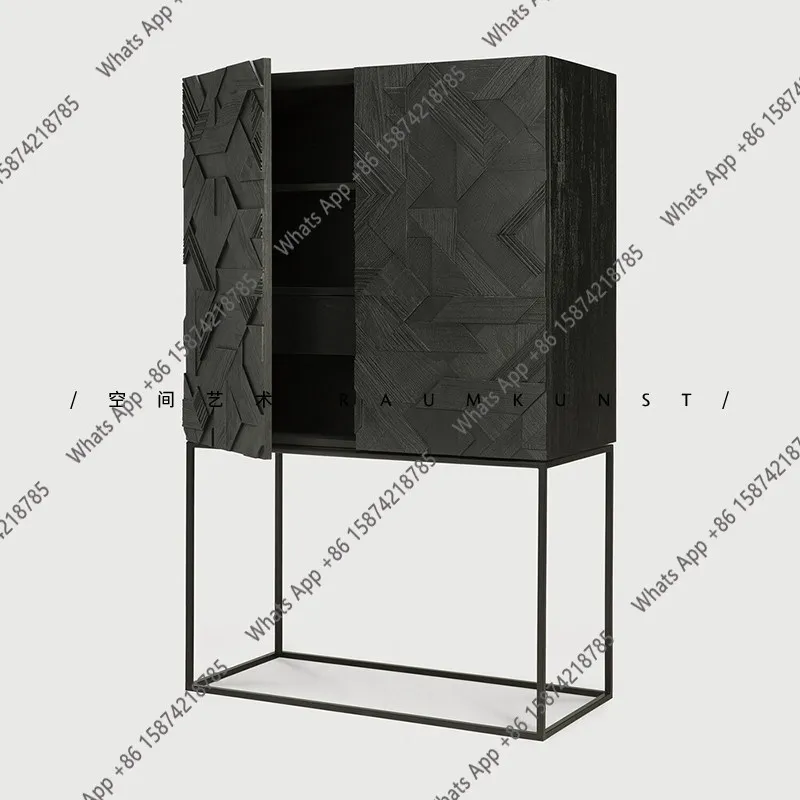 Imported furniture/Nordic teak dining side cabinet, porch chest, shoe bookcase, bookshelf, wine edge designer