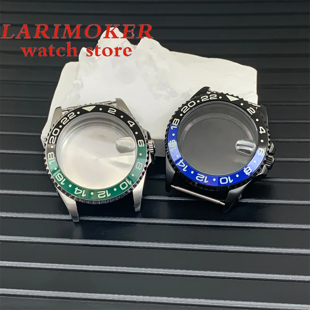 BLIGER-caja de reloj de plata de cristal de zafiro, 36mm, 38mm, compatible con NH34, NH35, NH36, ETA2824, 2836, PT5000movement