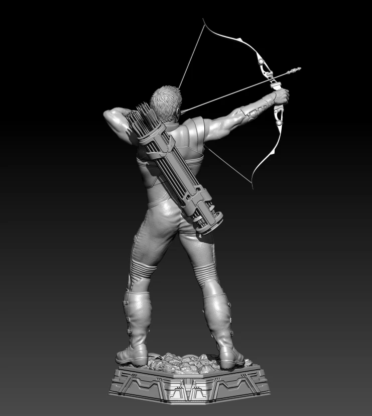 1/24 75mm 1/18 100mm Resin Model Kits Shooter Archer Figure Unpainted No Color RW-791