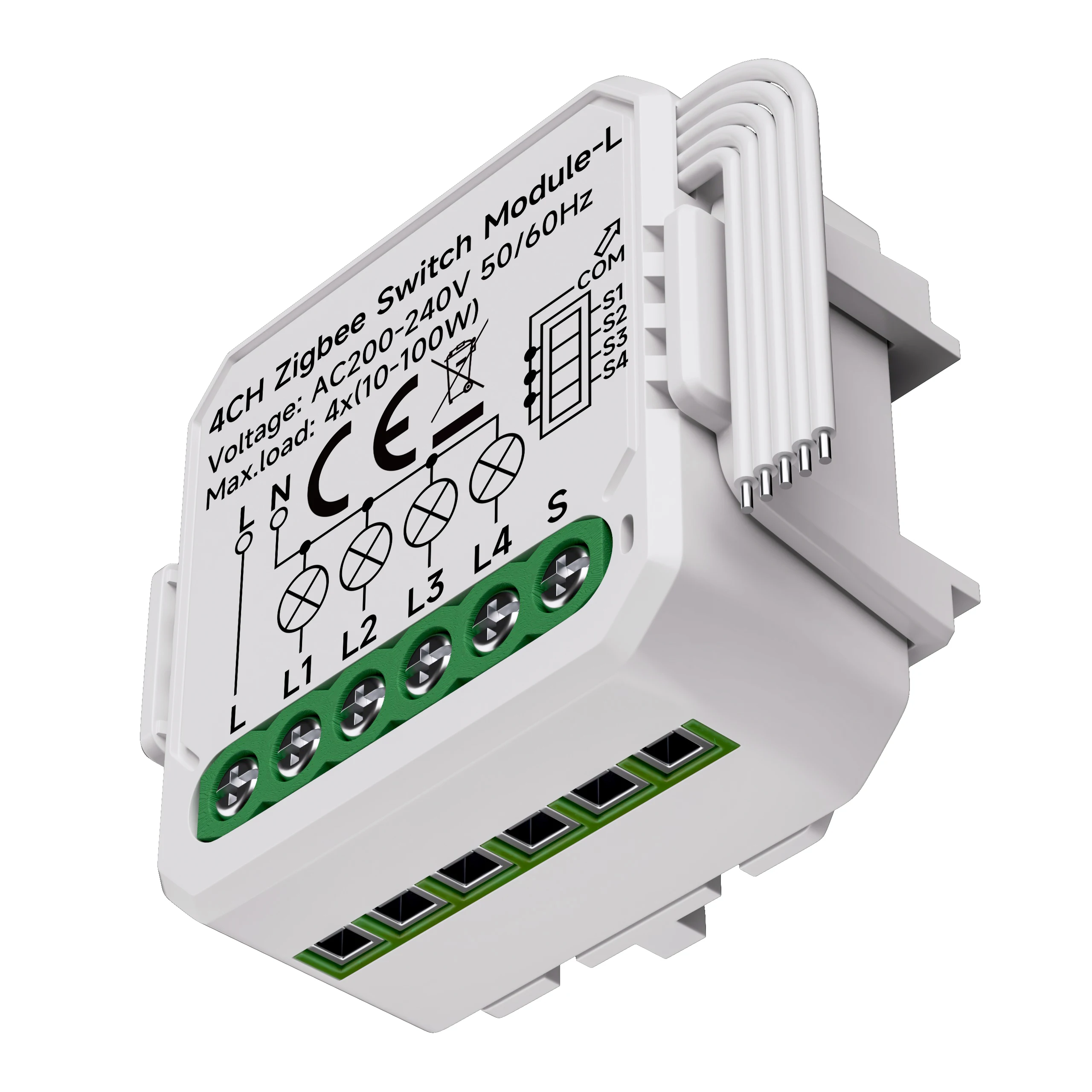 

YiHiOO 4 Channel Definition Breakers Relays Smart Zigbee Switch Module Tuya Smart Life App Smart Relay Switch Module