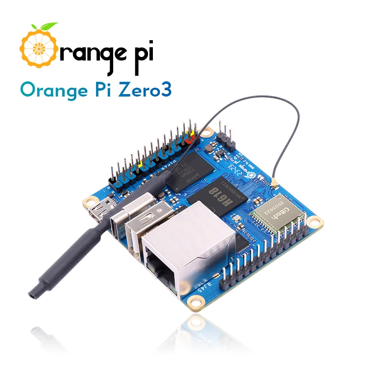 Orange Pi Zero 3 4GB 2GB 1GB RAM Allwinner H618 64-bit 16MB SPI Flash Dual Band WiFi5 + BT 5,0 Gigabit LAN Port Single Board