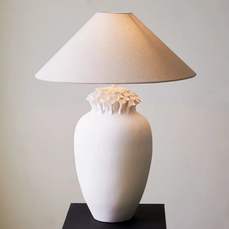 

New Chinese bedroom bedside lamp ceramic table lamp retro wabi wind decoration living room ornament bed and breakfast lamps