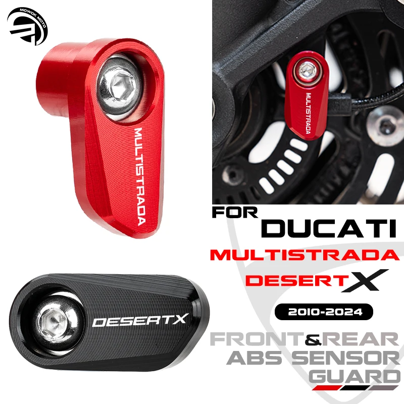 For Ducati DesertX Multistrada 950 1100 1200 1260 1200S 1260S V4S V2 Motorcycle Aluminum Front Rear Wheel ABS Sensor Protection