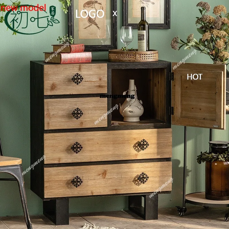 

H132 Old entrance chest cabinet antique living room side cabinet store decoration display cabinet