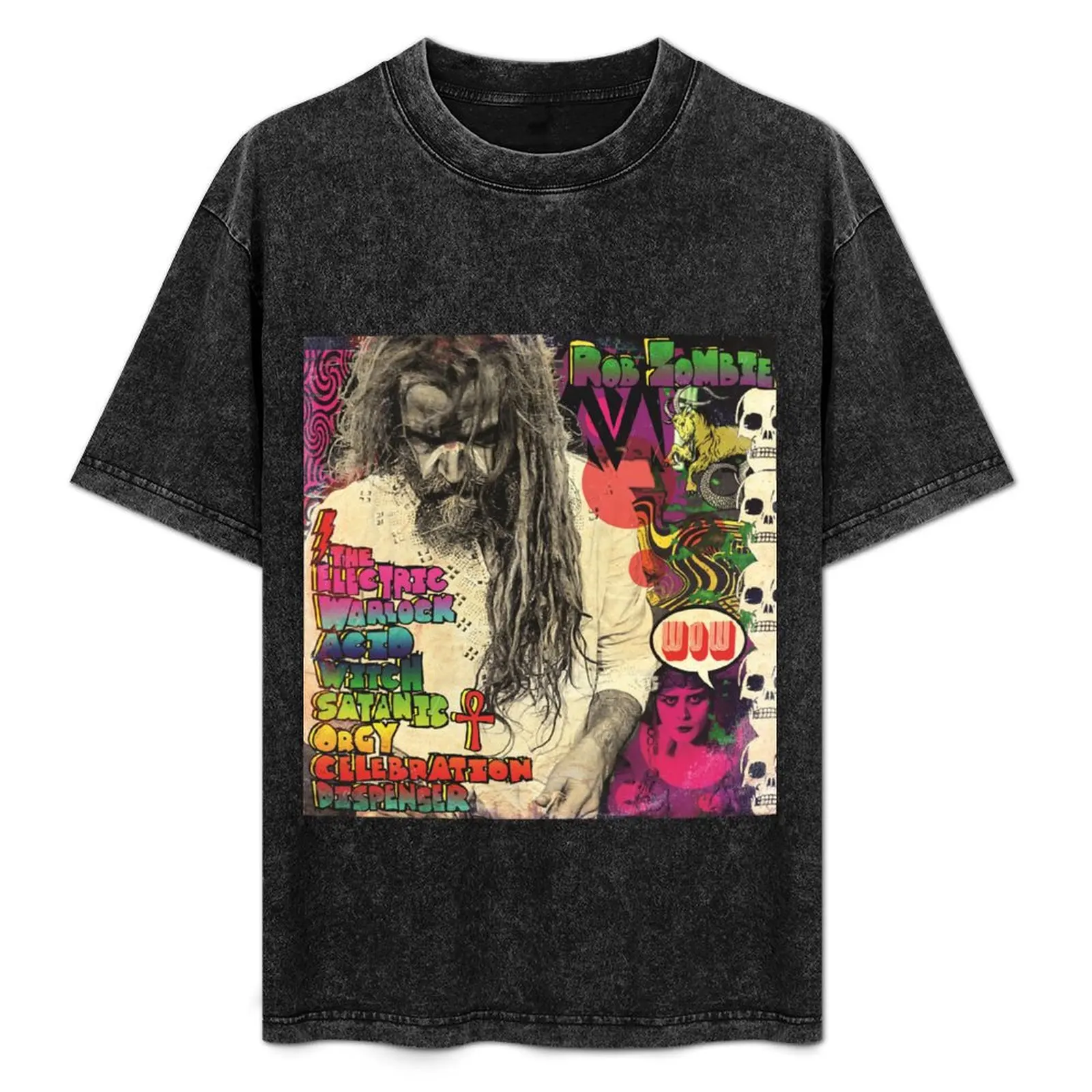 

Rob Zombie the electric warlock acid witch satanic orgy celebration T-Shirt Fashion Casual Short Sleeve T-Shirt