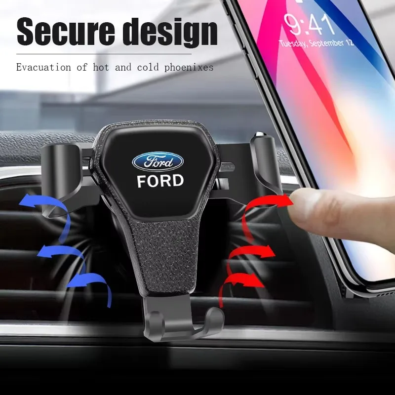 Gravity Car Phone Holder Air Vent GPS Stand Accessories For Ford Focus mk2 mk3 Fiesta mk7 Ranger Mondeo mk4 S-MAX Kuga Taurus