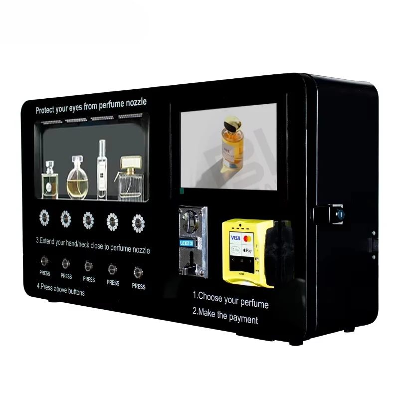 Pas de parfumverkoopautomaat aan Buitenlandse automatische spray Zelfdragende intelligente kleine parfumautomaat