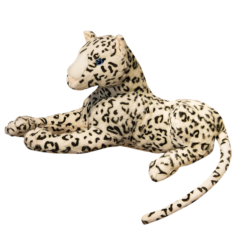 Juguetes de imitación de leopardo blanco y negro para niños, muñeco de peluche corto de 50cm, decoración para el hogar, Crea un regalo de alta calidad, sorpresa