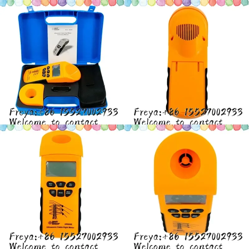 Smart Sensor AR600E Ultrasonic Cable Height Meter Measuring Range( Height 3-23m Plane 3-15m) Cable Size(0-23CM)