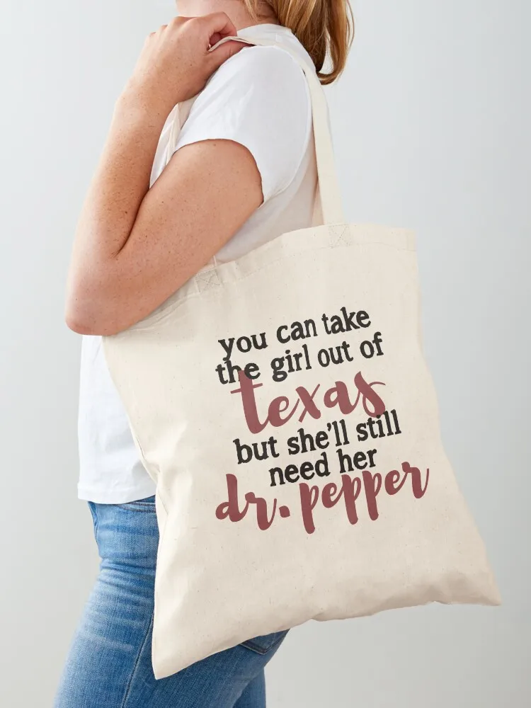 

Can't Take the Dr. Pepper (black letters) Tote Bag shopper bags Canvas Big bag women
