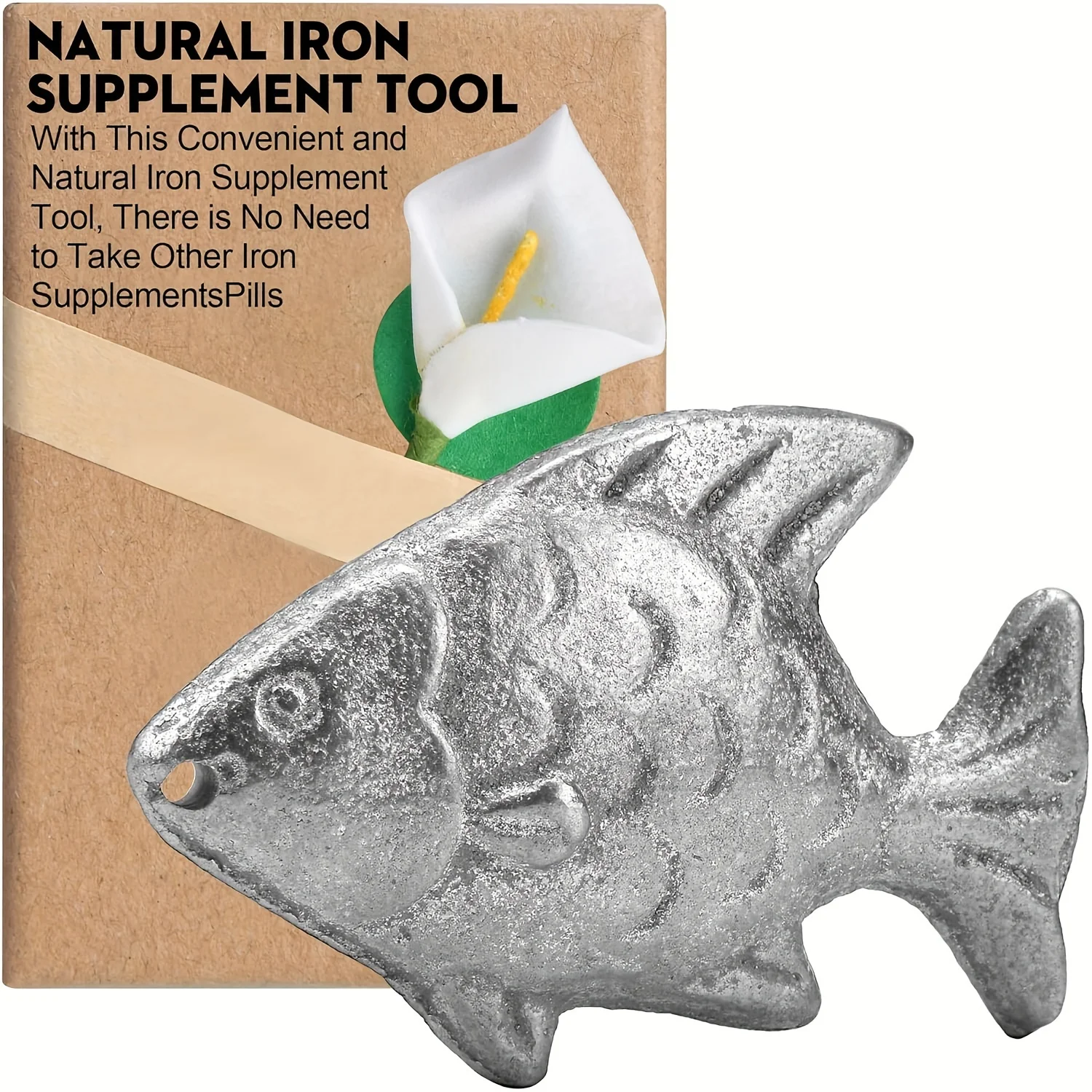 Iron Fish Cooking Tool to Add Original Iron Supplement to Food and Water, Iron Supplement Tool for Iron Deficiency Vegetarians,