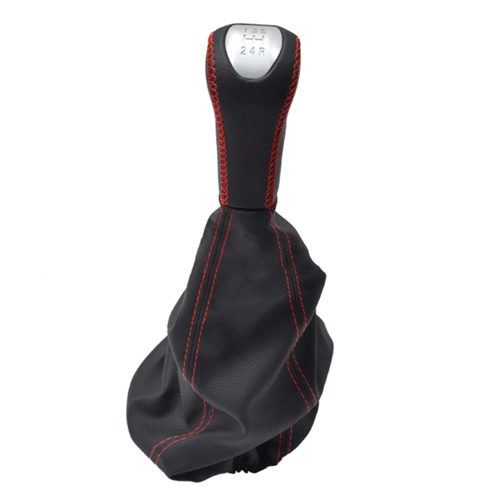 Car Interior Upgrade Gear Knob Cover Car Interior Customization Manual Transmission Elegant Black Design Leather Boot Cover