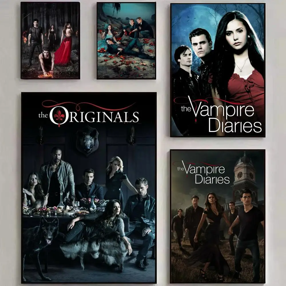 The Vampire Diaries Poster HD art sticky wall waterproof home living room bedroom bar aesthetic decoration
