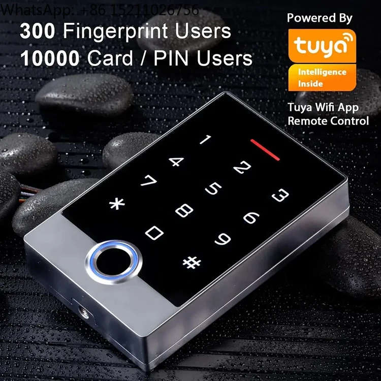 لوحة مفاتيح مقاومة للماء تعمل باللمس Tuya APP WiFi IP68 بصمة الإصبع - قارئ التحكم في الوصول قارئ بصمات الأصابع البيومترية #4