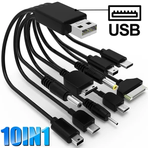 Kabel Pengisi Daya Multi Pin Universal 10 In 1 Kabel Transfer Data Adaptor USB Multifungsi untuk Speaker Earphone Pemutar MP3 Pemutar 10 penjualan terbaik d800 - №
