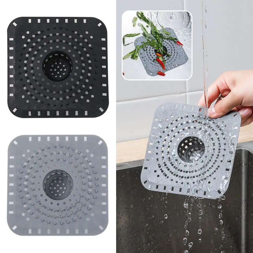 

Silicone Sewer Outfall Drain Filter Round Shape Anti-blocking Floor Drain Mesh Cover Hair Clean Up Sink Strainer Filter