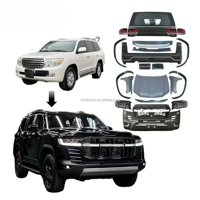 

Простая установка для Land Cruiser Bodykit Lc200 2008-2020, обновление до Lc300 GR Sport 2025, новый стиль, решетка S