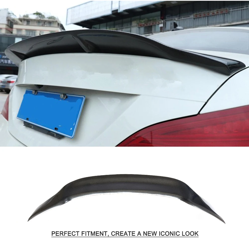 Car Rear Spoiler For Mercedes-Benz CLA Class W117 CLA180 200 250 CLA45 AMG 2013-2019 Carbon Fiber Rear Trunk Wing