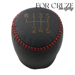 Genuine Leather Gear Shift Knob Handbrake Cover for Chevrolet Cruze Sedan Hatchback 2008 - 2014 MT 5 6 Speed Accessories