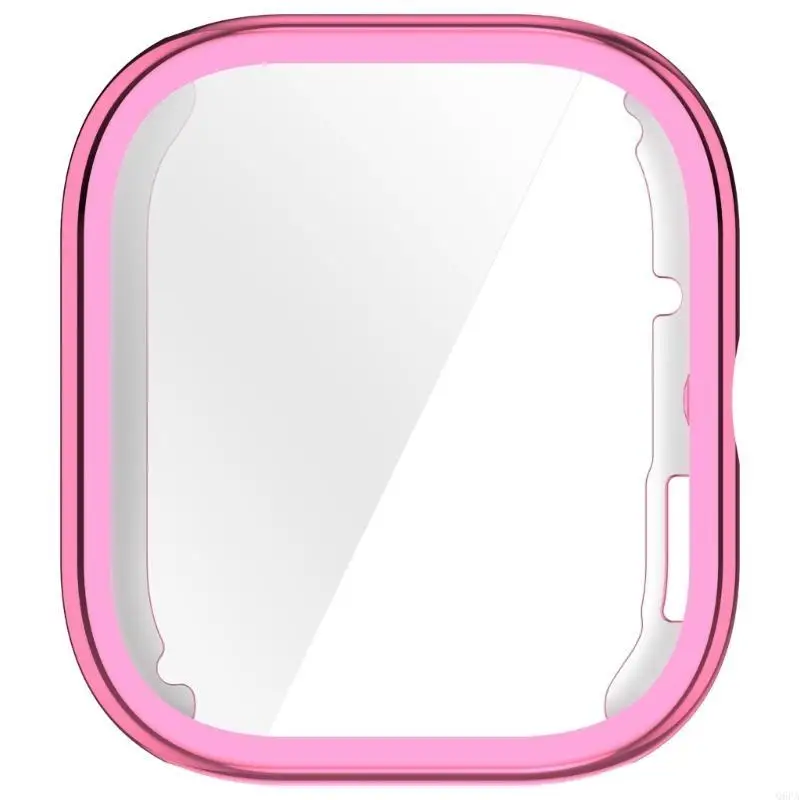 Q6PA Smartwatch Screen Protector Full Coverage Shell Case with Film Protective Cover