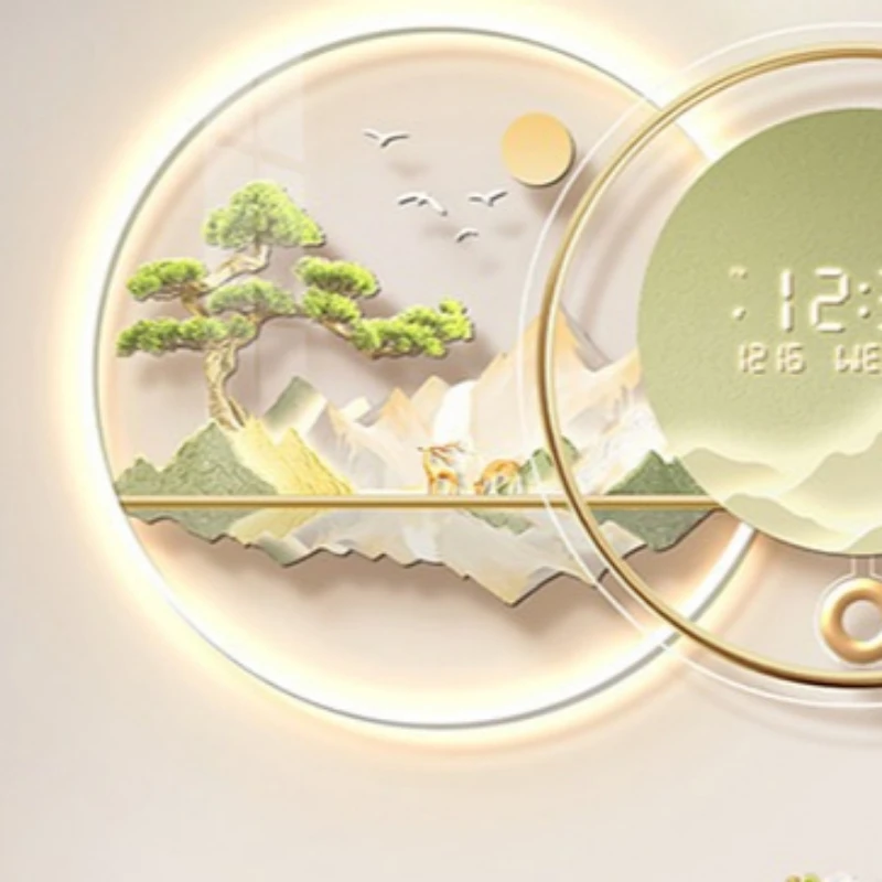 elegant aesthetic wall clock light luxury decorative large wall clock creative digital decoração casa luxuosos furniture home