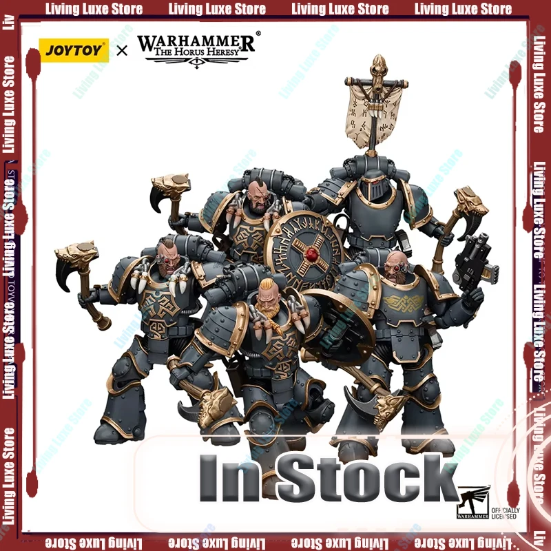 [IN STOCK]JOYTOY Warhammer The Horus Heresy 1/18 Action Figure Space Wolves Grey Slayer Pack5PCS Model Toy for Kid Gift