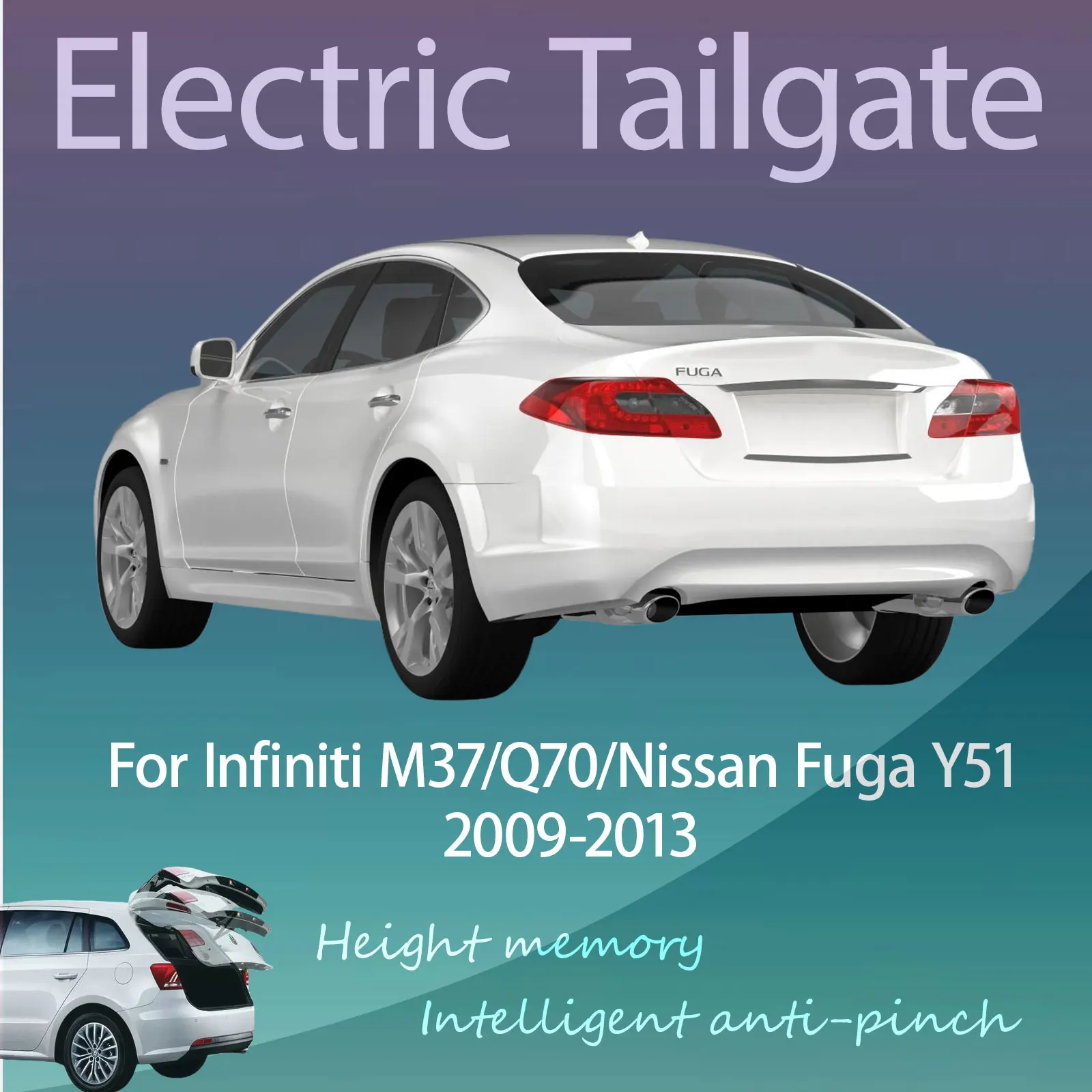 

For Infiniti M/Nissan Fuga Y51 2009-2019 Electric Tailgate with Sensor Trunk Anti-pinch Memory Height Intelligent Operation