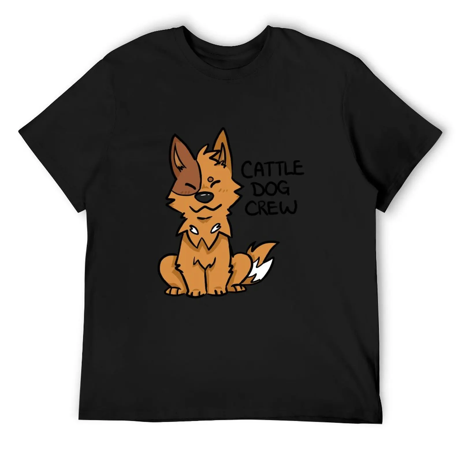 Red Cattle Dog Crew T-Shirt kawaii clothes oversized t shirt mens cotton t shirts