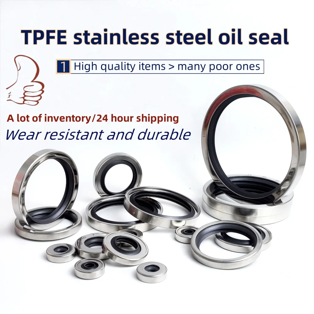 

PTFE shaft seal 82*83*85*90*100/105/110/115/120*8/10/12/13/14mm stainless steel oil seal air compressor accessories