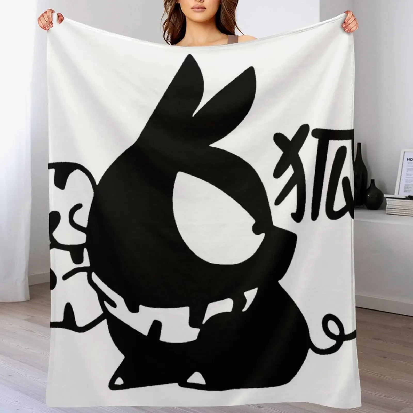 P-chan Pig Kanji Ranma 1/2 Throw Blanket Sofa Quilt halloween Blankets