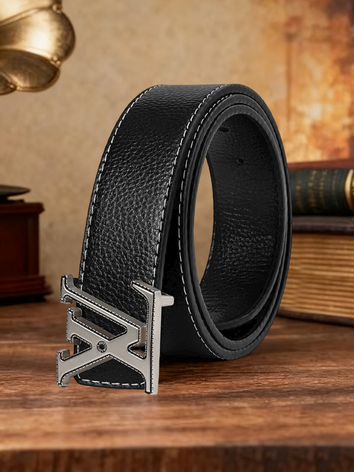 أحزمة رجالية ونسائية بإبزيم كلاسيكي ذهبي، مصنوعة يدويًا من جلد البولي يوريثان، فاخرة وخفيفة وعصرية، متعددة الوظائف، يمكن مطابقة مع wi