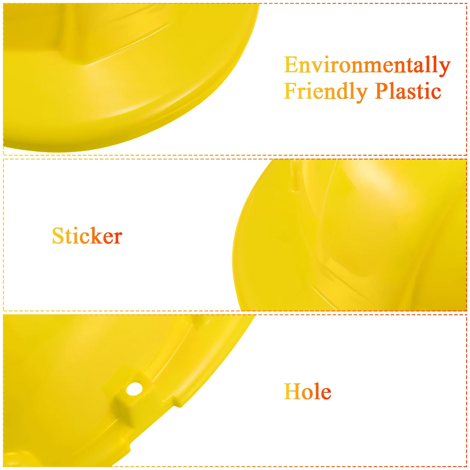 หมวกนิรภัยก่อสร้างพลาสติกสำหรับเด็ก 4 ชิ้น สีเหลือง อุปกรณ์จัดงานปาร์ตี้ ของเล่นหมวกก่อสร้าง หมวกวิศวกรสำหรับเด็ก