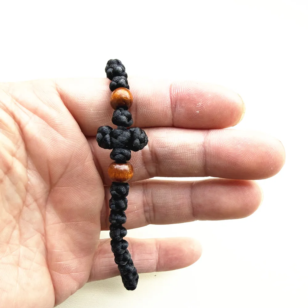 Orthodox Rope Church Utensils Religious Wooden Prayer Beads Rosary Bracelet view 3