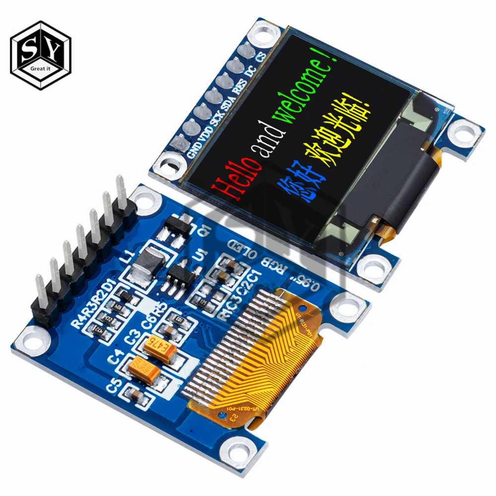 1PCS 0.95 inch full color OLED Display module with 96x64 Resolution SPI Parallel Interface SSD1331 Controller 7PIN new with case