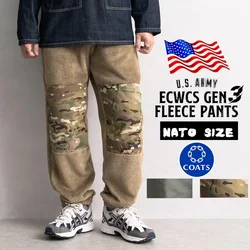 ECW*CS-Windproof L3 Cotton Pants, Outdoor, M65, Warm Inner Lining, Realistic Monkey Fleece, Fleece, Long Pants