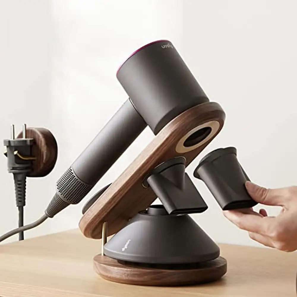 

Подставка для фена Dyson Supersonic, деревянная сушилка орехового дерева, с магнитным держателем, демонстрационная подставка